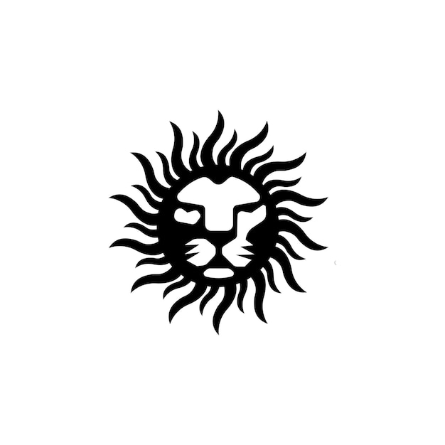 cool sun lion logo