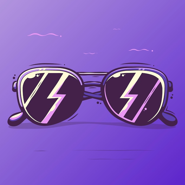 Cool sunglasses art illustration