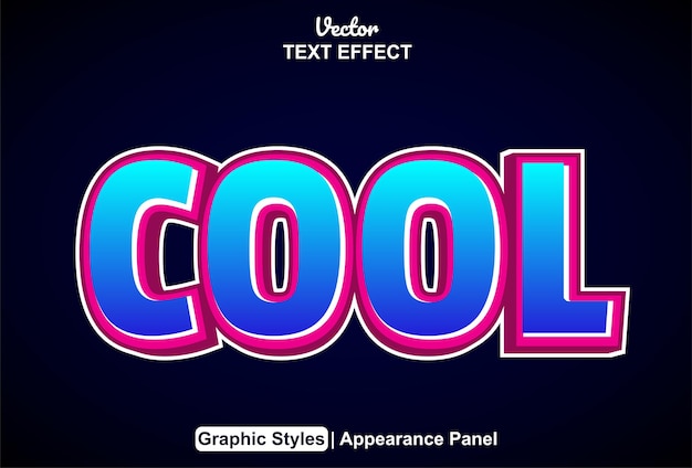 Cool text effect with graphic style and editable