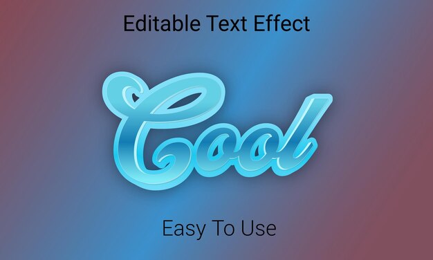 Cool Vector editable text effect