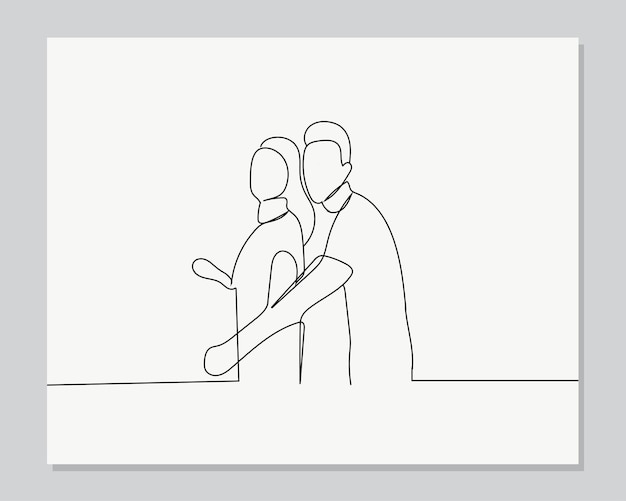 Cople continuous one line illustration