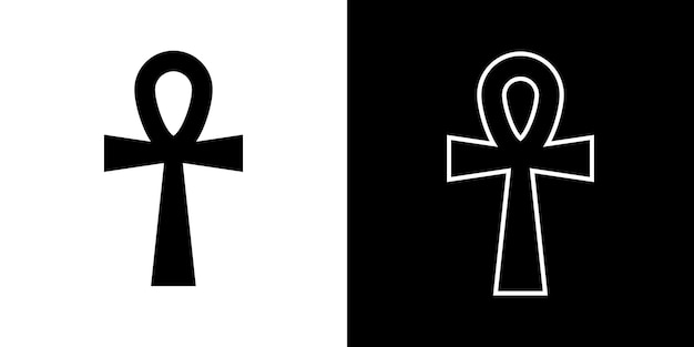 Coptic cross Ankh icon black color Ankh symbol design from Religion collection