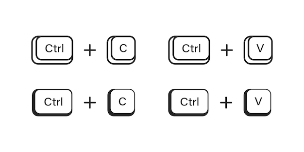 Copy and paste key set Duplicate button shortcut collection