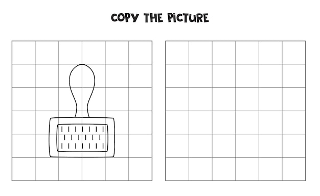 Copy the picture of black and white comb Logical game for kids