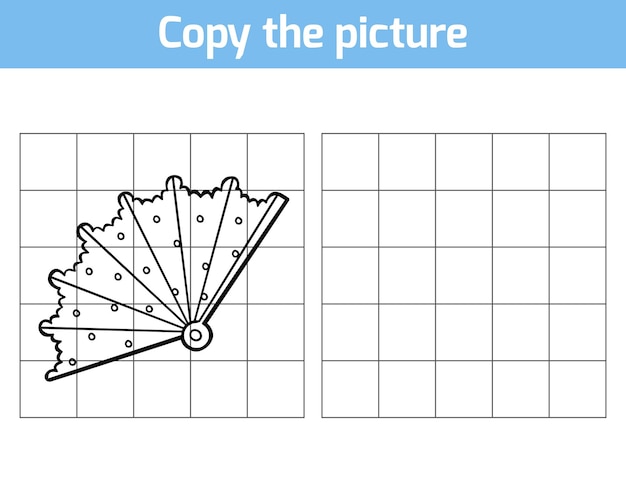 Copy the picture, education game for children, Fan