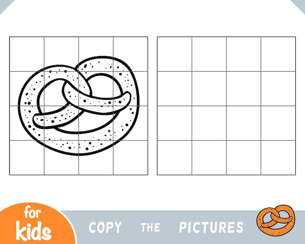 Copy the picture education game for children Pretzel