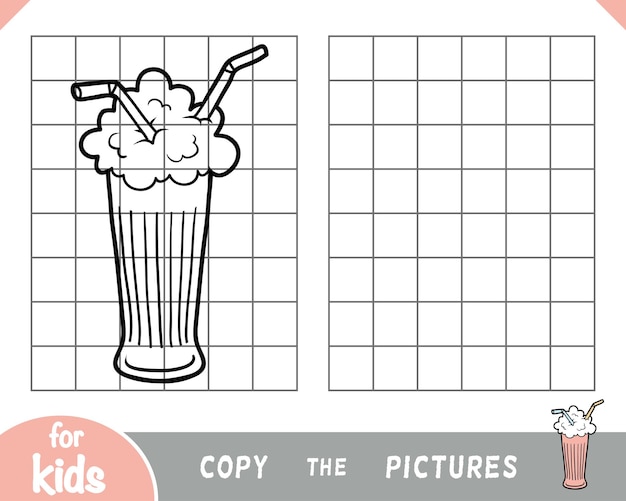 Copy the picture game for children Milkshake