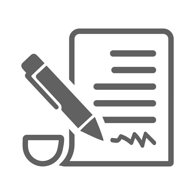 Copy writing edit editing writing icon Gray vector design