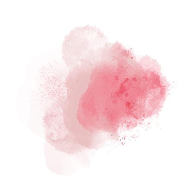 Coral Pink Abstract hand drawn watercolor splash