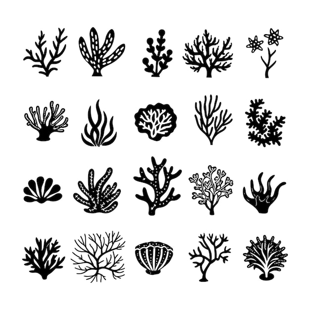 Vector coral reef vector art illustration