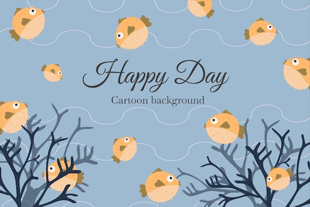 coral sea animals cartoon background