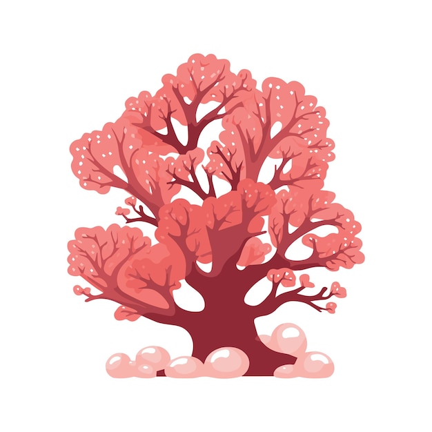 Vector coral tree concept illustration