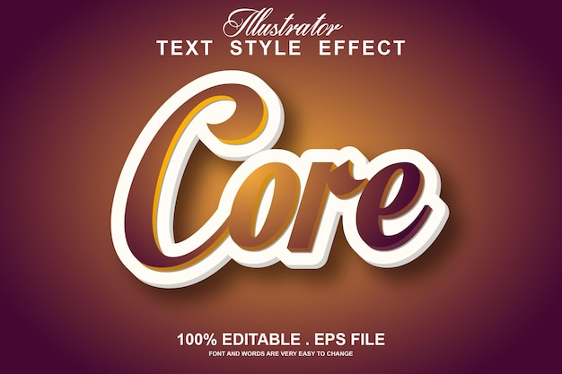 Core text effect editable