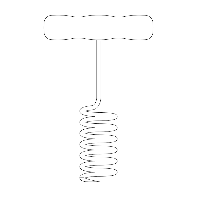 Corkscrew icon vector