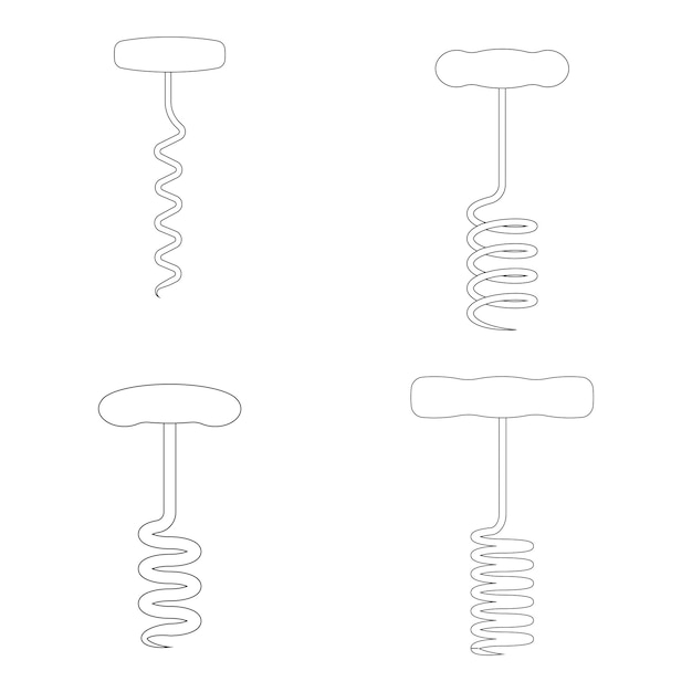 Corkscrew icon vector