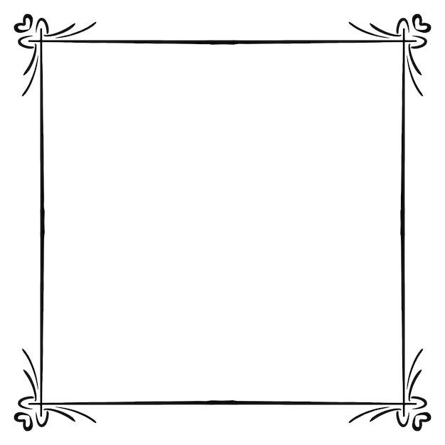 corner design square frame black border vector eps