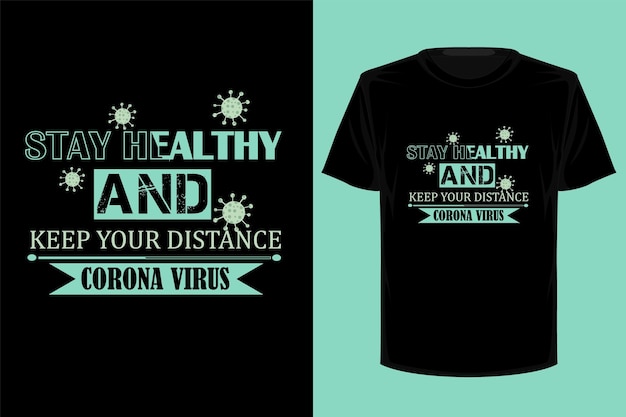 Corona virus retro vintage t shirt design