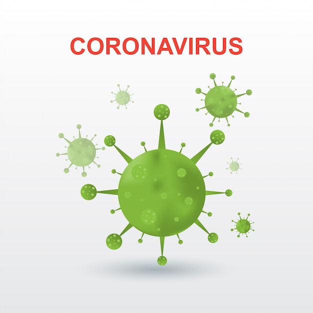 Coronavirus 2019-nCoV. Corona virus on white background isolated