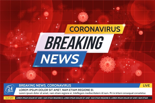 Coronavirus breaking news background