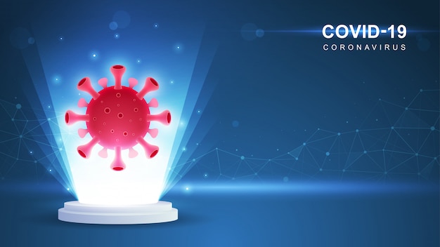 Coronavirus COVID-19. Coronavirus outbreak and coronaviruses influenza background. COVID-19 Virus. Illustration.