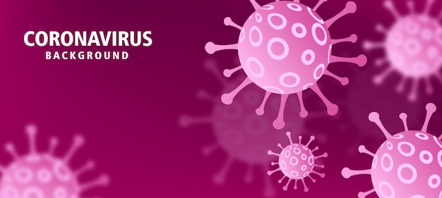 Coronavirus covid-19 outbreak banner background design