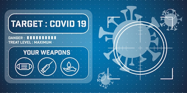 Coronavirus covid 19 target design illustration