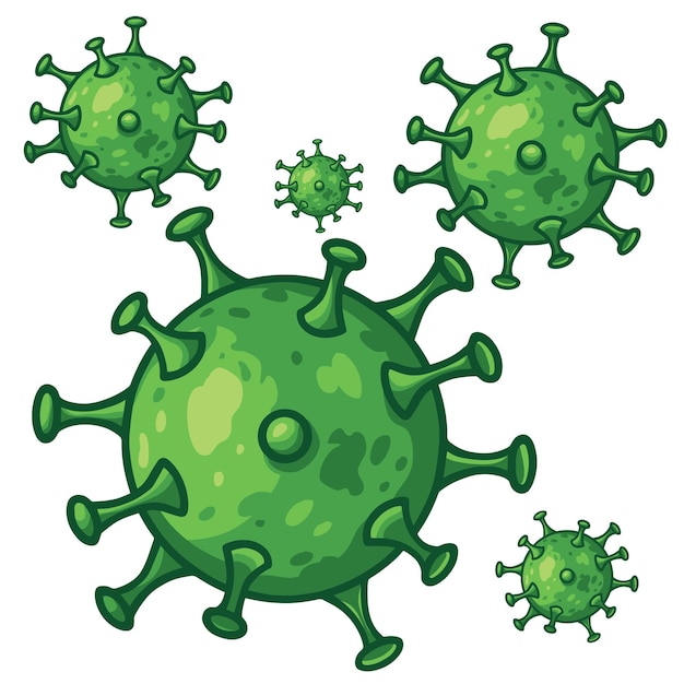 Coronavirus Covid19 Virus Vector Drawing Illustration Icon