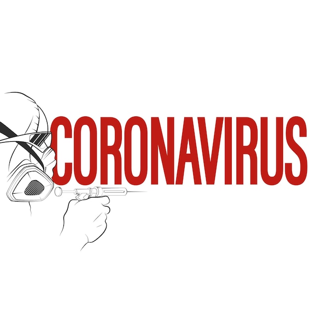 Coronavirus epidemic spread syringe in hand treatment