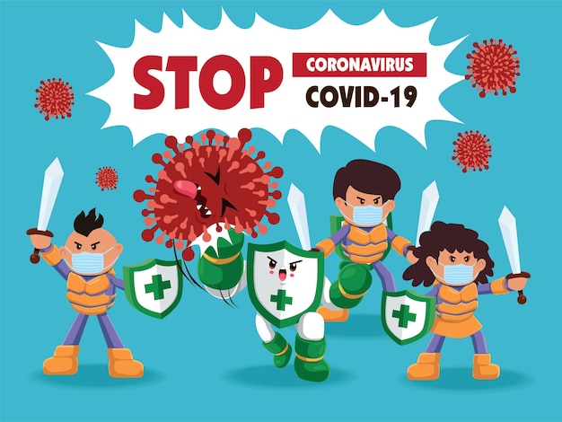 Coronavirus Icon with Red Sign Covid19 Coronavirus Bacteria Coronavirus outbreak