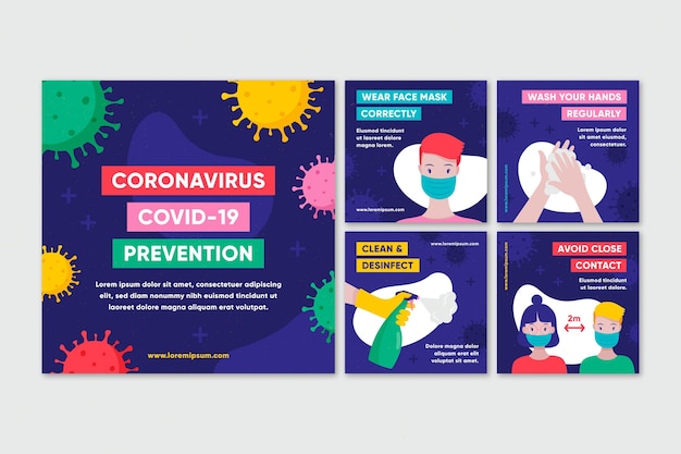 Coronavirus instagram post collection