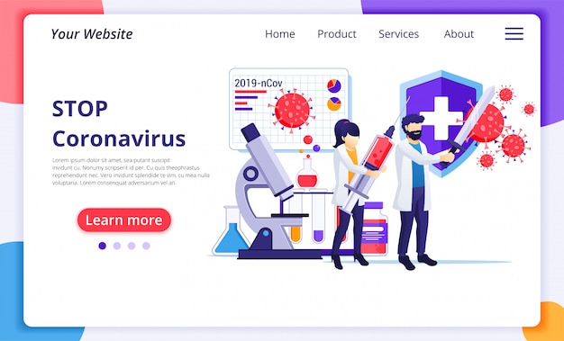 Coronavirus landing page