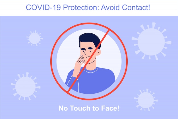 Coronavirus protection no touch to face