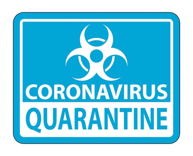 Vector coronavirus quarantine sign isolate on white backgroundvector illustration eps10