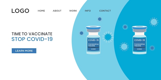 Coronavirus vaccine landing page