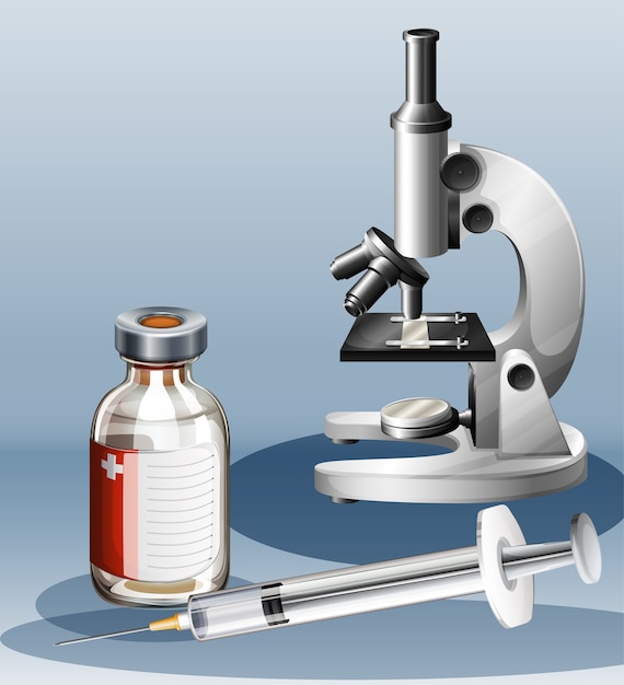 Coronavirus vaccine and Syringe