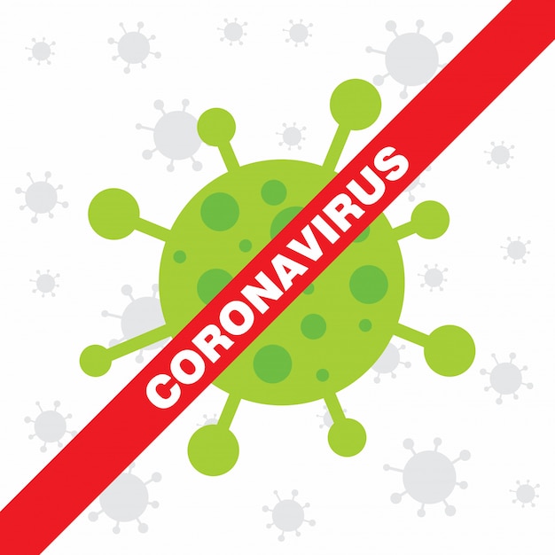 Coronavirus Warning Poster.  COVID 19 sign.