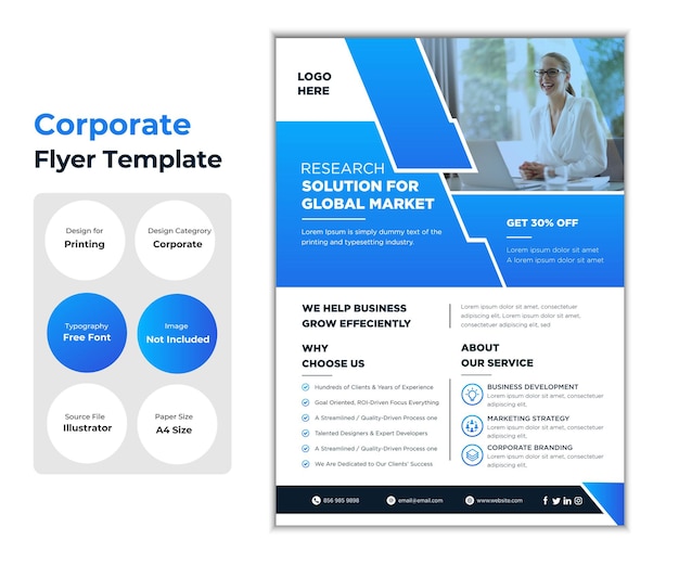 Corporate 8 page brochure modern abstract shape