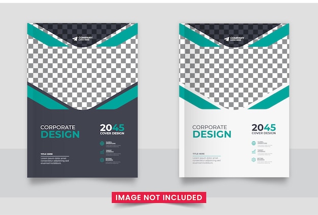 Corporate A4 book cover design template