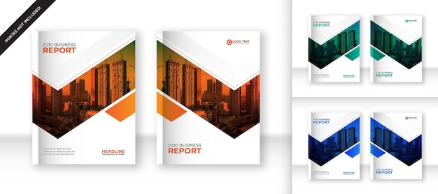 Corporate annual report and cover design templet