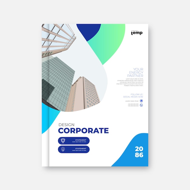 Corporate annual report flyer layout design