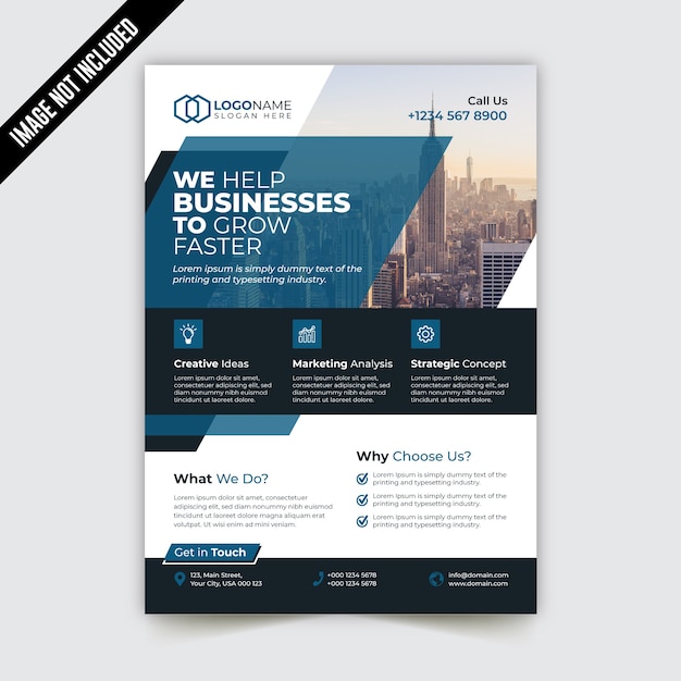 Corporate Bi-Fold Brochure Template Design