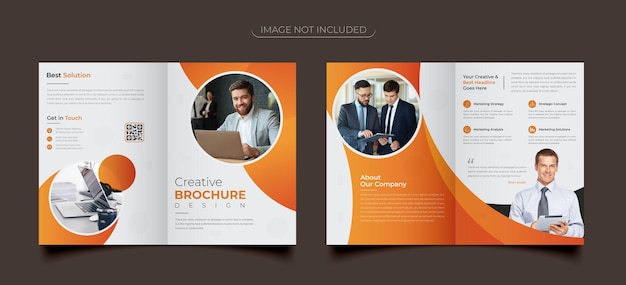 Corporate bi fold brochure template design