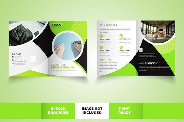 Corporate bi-fold brochure template 