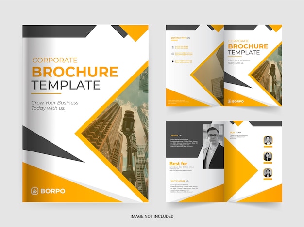 Corporate bi fold brochure template