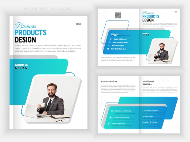 corporate bifold brochure template design