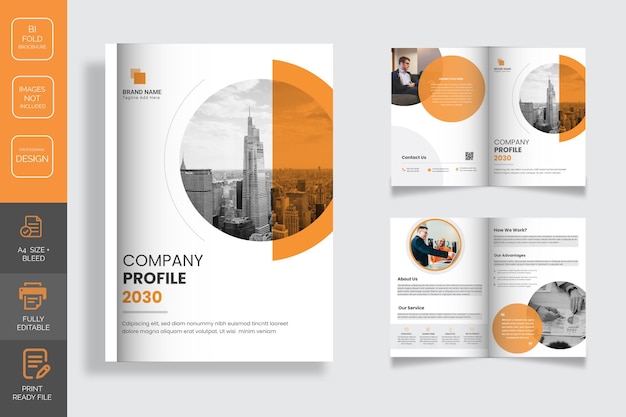 Corporate Bifold Brochure Template