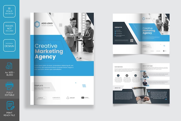 Corporate Bifold Brochure Template