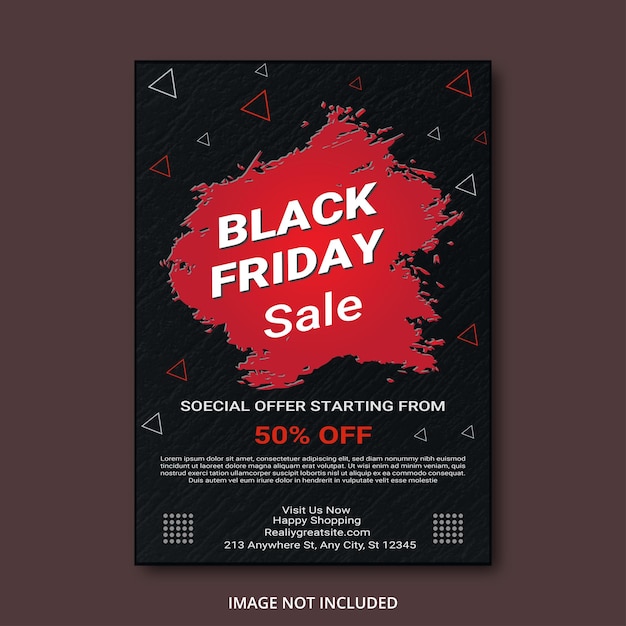 corporate black friday sale flyer template discount design