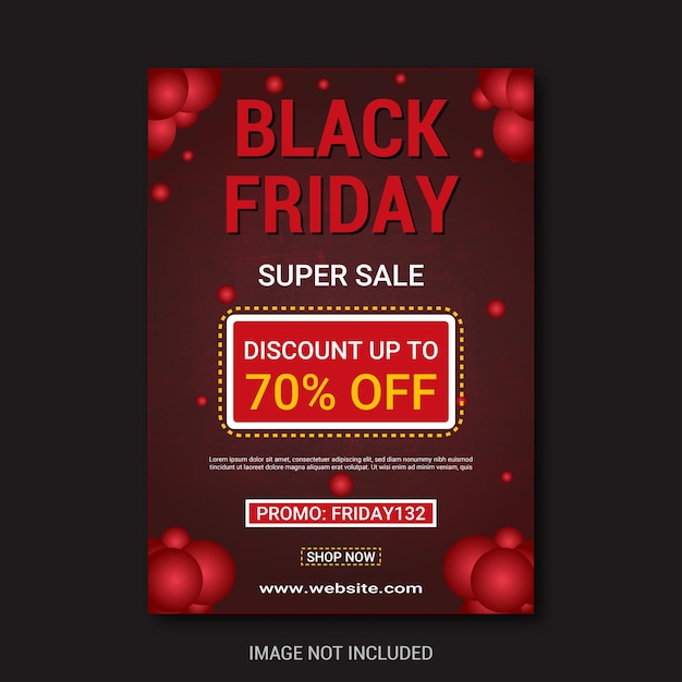 corporate black friday super sale flyer template design