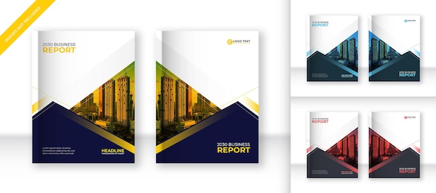 Corporate book cover and annual report, brochure and poster design template